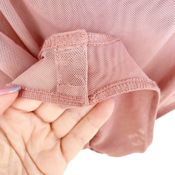 Zara Beige Pink One Shoulder Ruffled Tulle Bodysuit Bloggers Fave Small - Picture 7 of 11